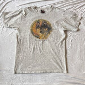 Vintage Y2K 1996 Harley Davidson Wolf Large L Tee T-Shirt Tucson Arizona Gray